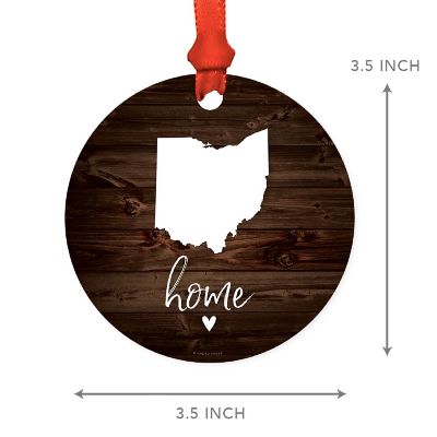 MDF Ornament Ohio Home, Rustic Dark Wood Image 3