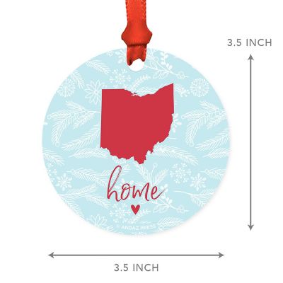 MDF Ornament Ohio Home Winter Blue/Red Image 2