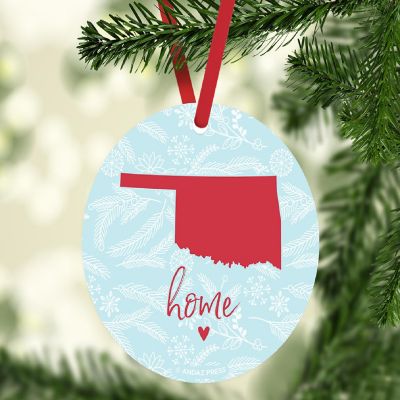 MDF Ornament Oklahoma Home Blue/Red Image 2