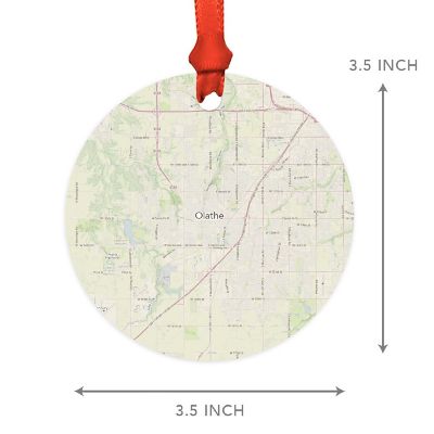 MDF Ornament Olathe Kansas Map Image 2
