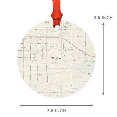 MDF Ornament Ontario California Map Image 2