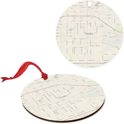 MDF Ornament Ontario California Map Image 3