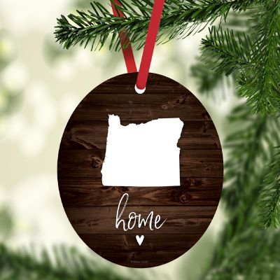 MDF Ornament Oregon Home Dark Wood Image 1