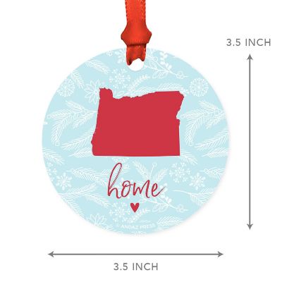 MDF Ornament Oregon Home Winter Blue/Red Image 1