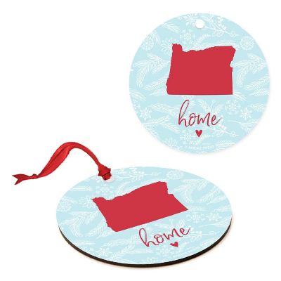 MDF Ornament Oregon Home Winter Blue/Red Image 3