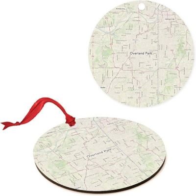 MDF Ornament Overland Park Kansas Map Image 3