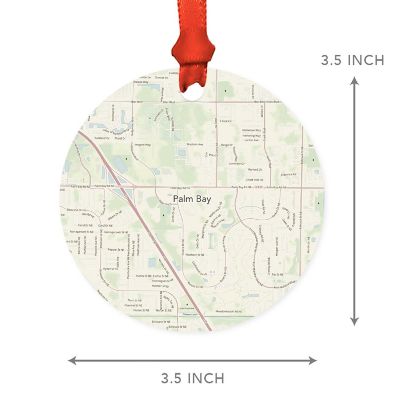 MDF Ornament Palm Bay Florida Map Image 1