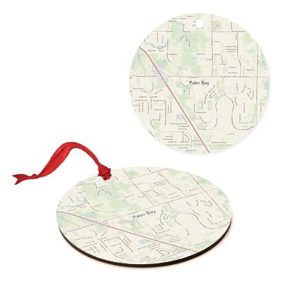 MDF Ornament Palm Bay Florida Map Image 2