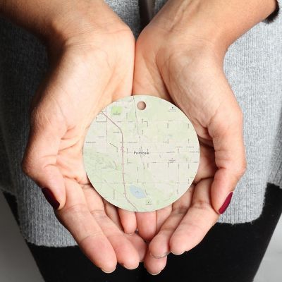 MDF Ornament Palmdale California Map Image 2
