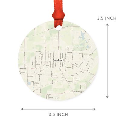 MDF Ornament Pearland Texas Map Image 2