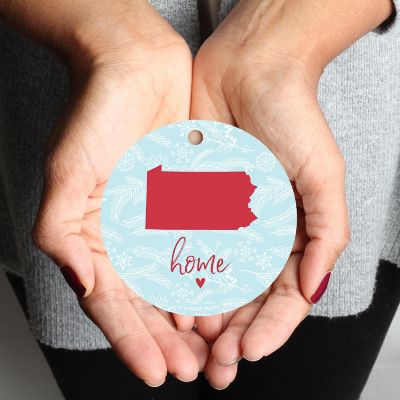 MDF Ornament Pennsylvania Home Blue/Red Image 1