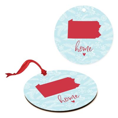 MDF Ornament Pennsylvania Home Blue/Red Image 1