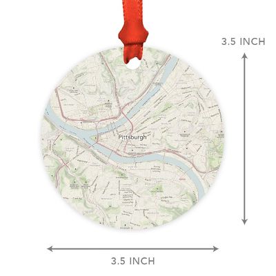 MDF Ornament Pittsburgh/Pennsylvania Map Image 2