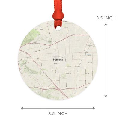 MDF Ornament Pomona California Map Image 2
