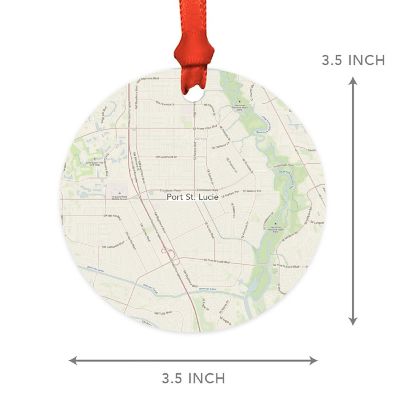 MDF Ornament Port St. Lucie Florida Map Image 2