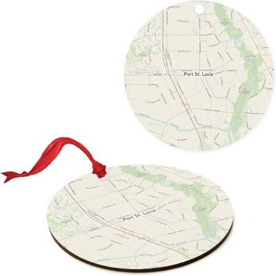 MDF Ornament Port St. Lucie Florida Map Image 3