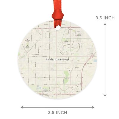 MDF Ornament Rancho Cucamonga Cali Map Image 2