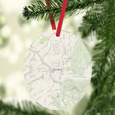 MDF Ornament Reading Pennsylvania Map Image 1