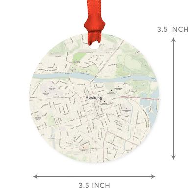 MDF Ornament Redding California Map Image 1