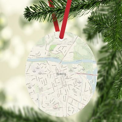 MDF Ornament Redding California Map Image 1