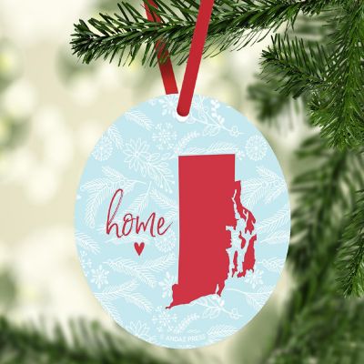 MDF Ornament Rhode Island Home Blue/Red Image 1