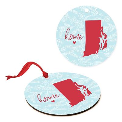 MDF Ornament Rhode Island Home Blue/Red Image 2