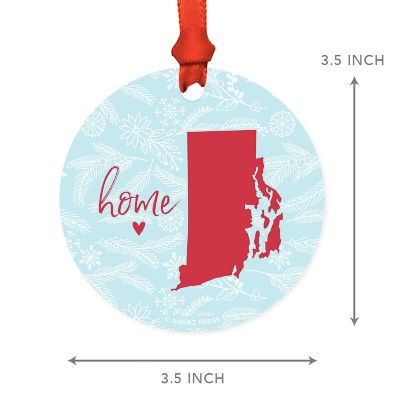 MDF Ornament Rhode Island Home Blue/Red Image 3
