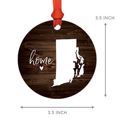 MDF Ornament Rhode Island Home Dark Wood Image 1