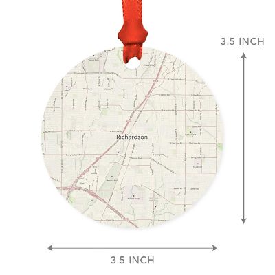 MDF Ornament Richardson Texas Map Image 2