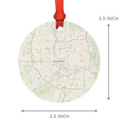 MDF Ornament Rochester New York Map Image 2