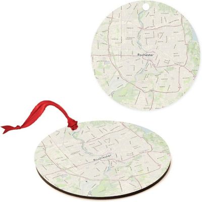 MDF Ornament Rochester New York Map Image 3