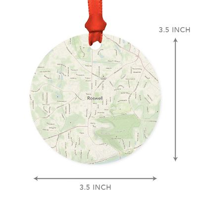 MDF Ornament Roswell Georgia Map Image 2