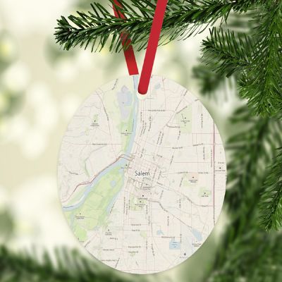 MDF Ornament Salem Oregon Map Image 1