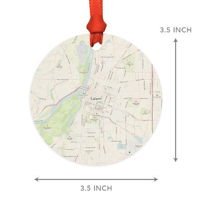 MDF Ornament Salem Oregon Map Image 1