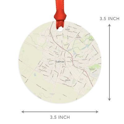 MDF Ornament Salinas California Map Image 2