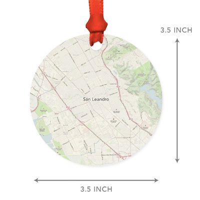 MDF Ornament San Leandro California Map Image 1