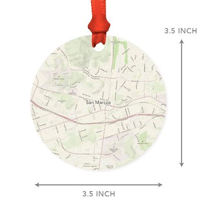 MDF Ornament San Marcos California Map Image 1