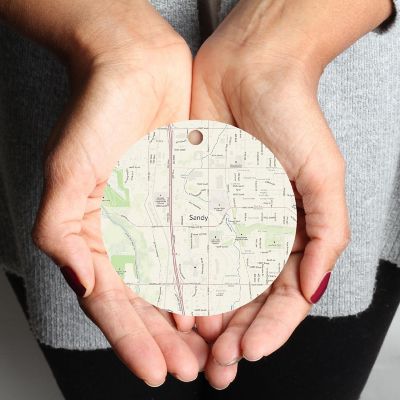 MDF Ornament Sandy Utah Map Image 1