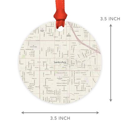 MDF Ornament  Santa Ana, California Map Image 2