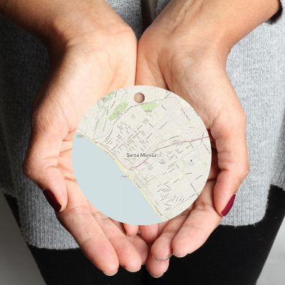 MDF Ornament Santa Monica Cali Map Image 1