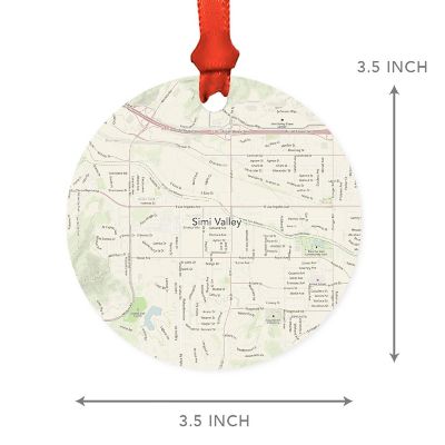 MDF Ornament Simi Valley California Map Image 2