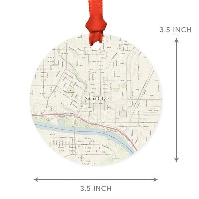 MDF Ornament Sioux City Iowa Map Image 2