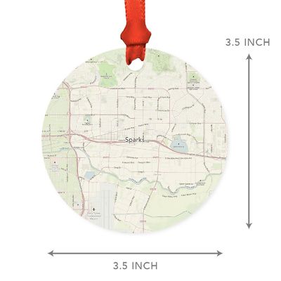 MDF Ornament Sparks Nevada Map Image 2