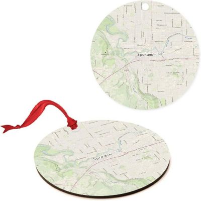 MDF Ornament Spokane Washington Map Image 2
