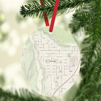 MDF Ornament St. George Utah Map Image 1