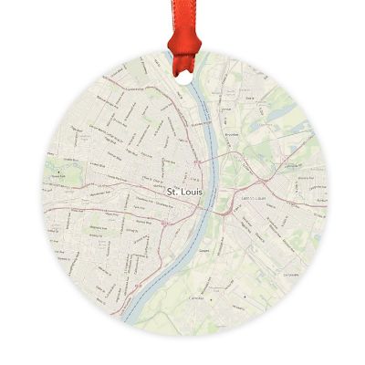MDF Ornament  St. Louis, Missouri Map Image 1