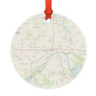 MDF Ornament  St. Paul, Minnesota Map Image 1