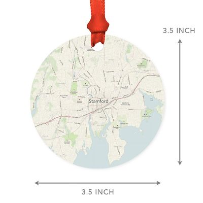 MDF Ornament Stamford Connecticut Map Image 2