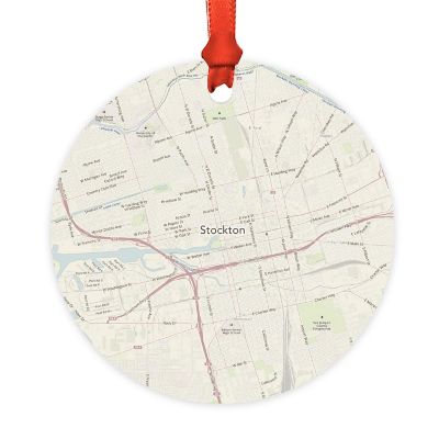 MDF Ornament  Stockton, California Map Image 1
