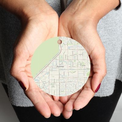 MDF Ornament Sunrise Florida Map Image 1